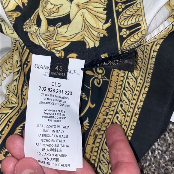 SOLD Mens authentic versace dress shirt - Picture 6 of 7